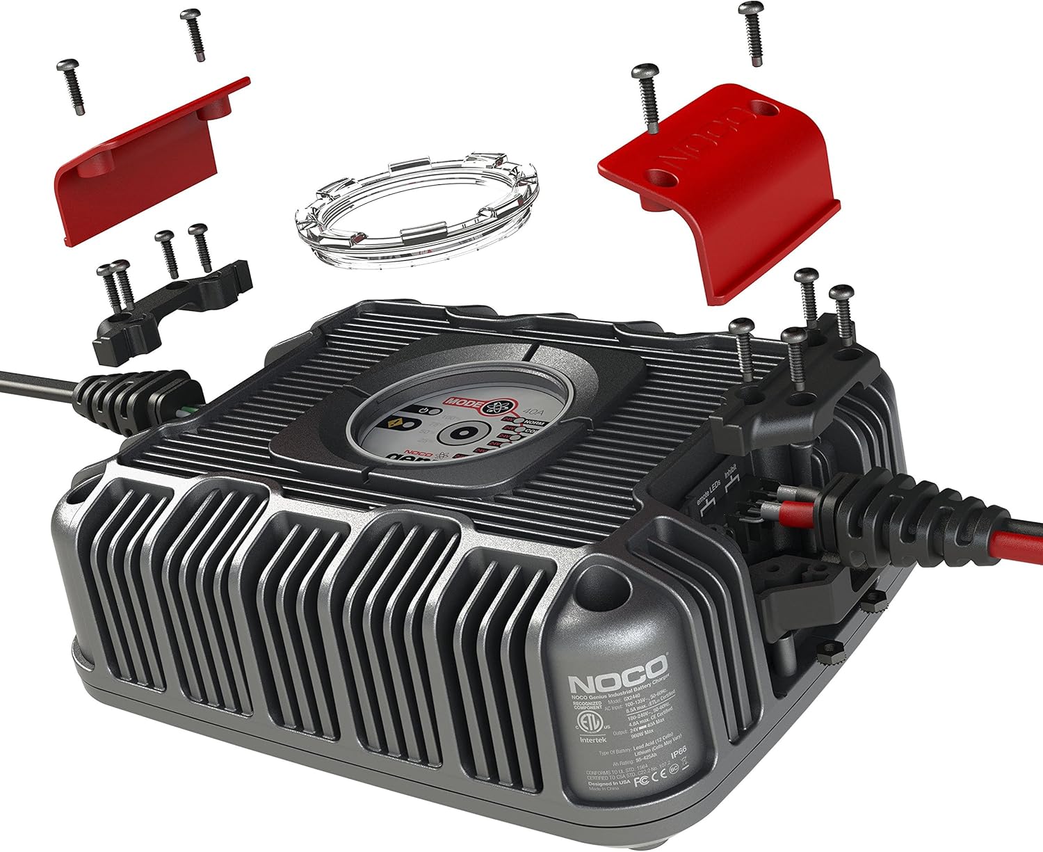 NOCO Genius GX2440 40A Smart Onboard Battery Charger, 24V Commercial Charger, Battery Maintainer and Desulfator for Golf Carts, Pallet Jacks, Floor Scrubbers, Scissor Lifts, and Industrial Equipment