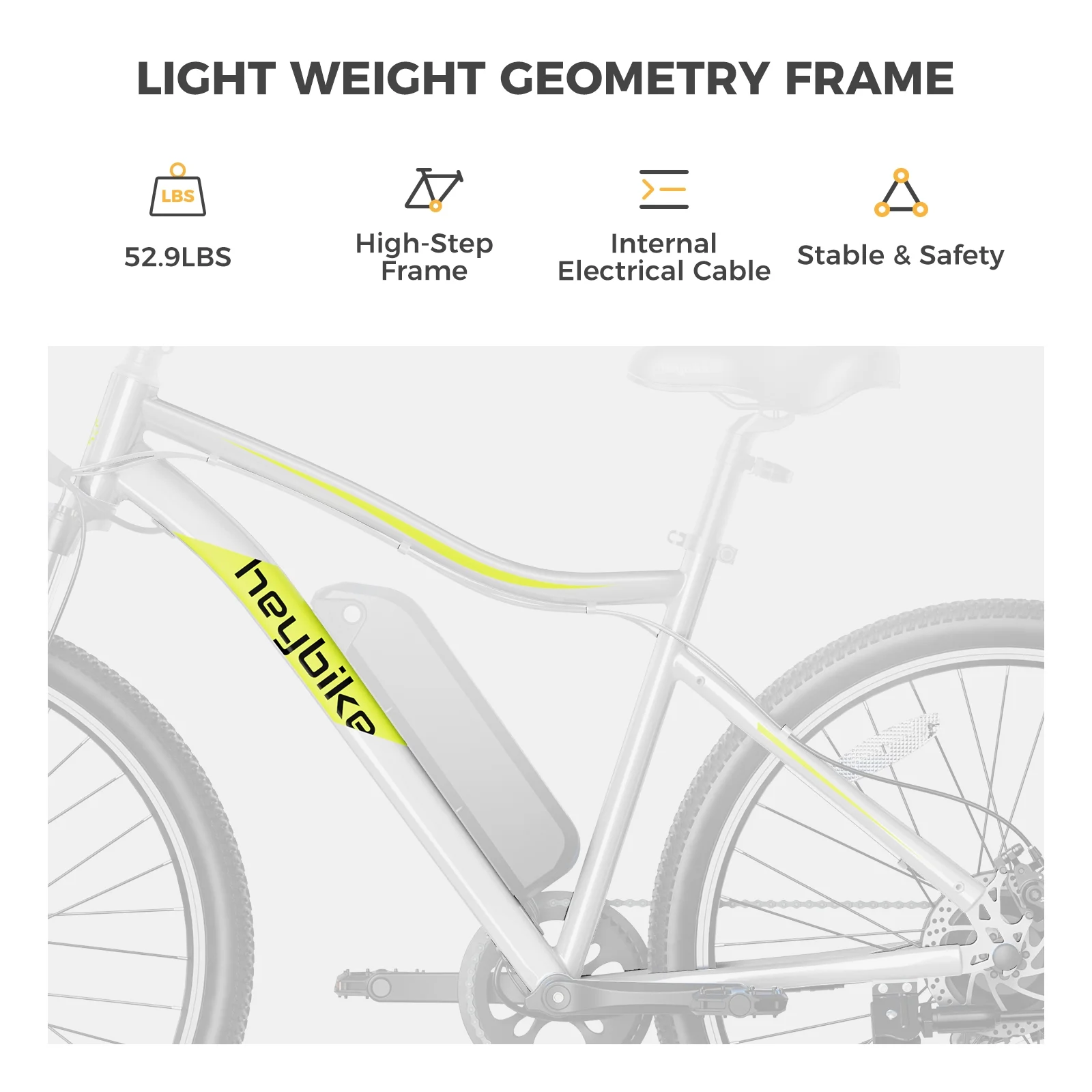 Heybike Race Max Electric Bike for Adults with 500W Motor, 48V 12.5AH Removable Battery Ebike, 27.5" Electric Mountain Bike with 7-Speed and Front Suspension
