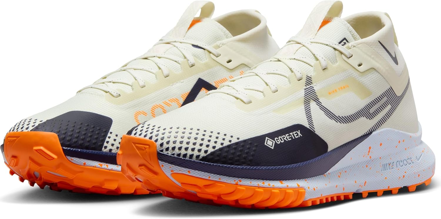 Nike Pegasus Trail 4 Gore-TEX Men's Waterproof Trail Running Shoes (DJ7926-004, ea Glass/Total Orange/Blue Tint) Size 8