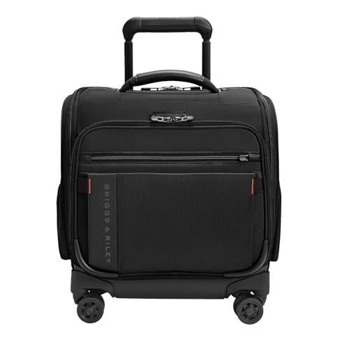 Briggs & Riley Domestic 22" Carry On Expandable Spinner - Luggage for Travel, Suitcases with Wheels, Softside Rolling Bag for Men & Women, Self-Repairing Zipper - ZDX Collection, Black
