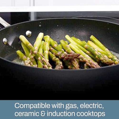 All-Clad HA1 Hard Anodized Nonstick Cookware Set 13 Piece Induction Oven Broiler Safe 500F, Lid Safe 350F Pots and Pans Black