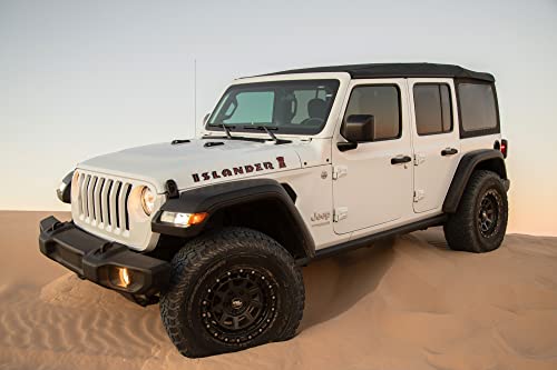 RockTrix RT114 18 inch Wheel Compatible with Jeep Wrangler JK JL 18x9 5x5 Wheels (-12mm Offset, 4.5in Backspace) 5x5 PCD, 71.5mm Bore, Black Wheels, Also fits Gladiator JT Rims