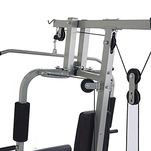 BalanceFrom Home Gym System Workout Station with 380LB of Resistance, 125LB - 145LB Weight Stack