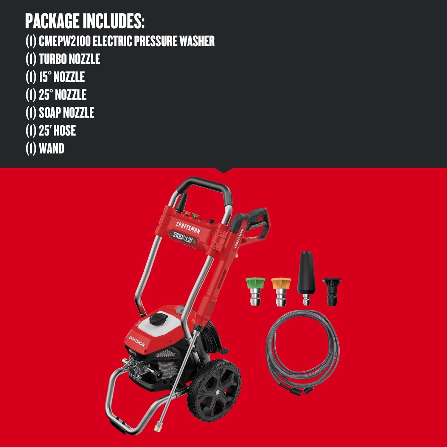 CRAFTSMAN 2100-PSI Electric Pressure Washer Bundle with Westinghouse 3200 PSI 2.5 GPM Gas Pressure Washer