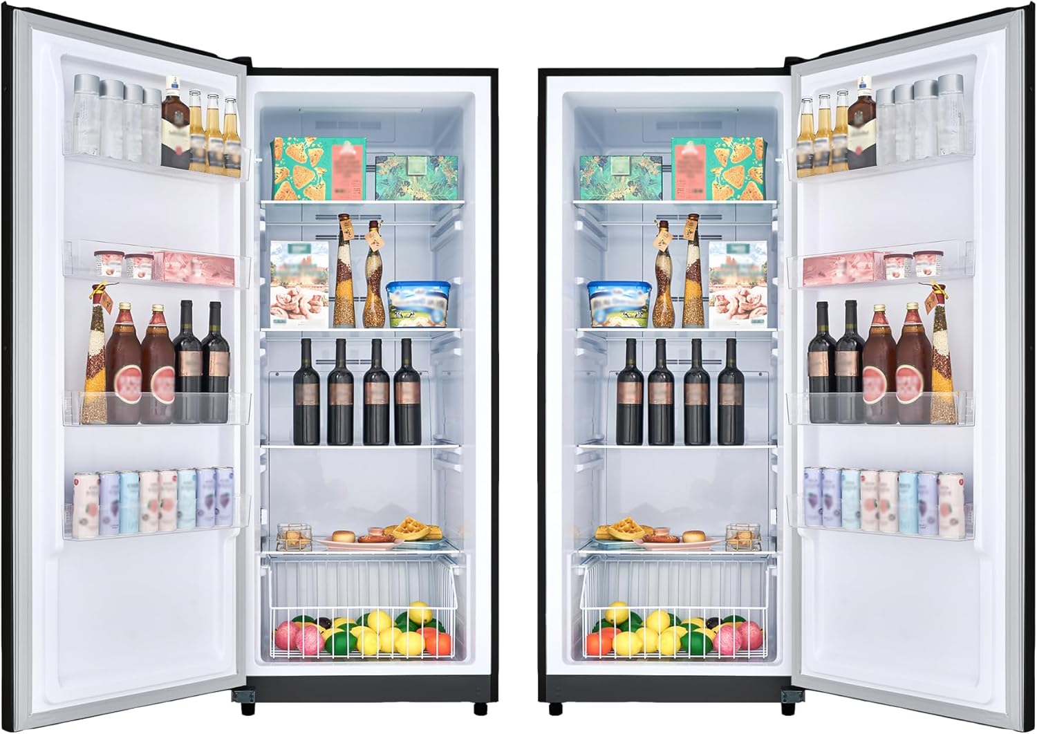 17cf Upright Freezer CONVERTIBLE REF Garage Ready 28in wide 110V(Black)