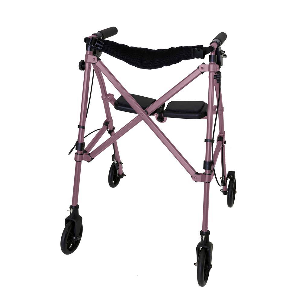 Able Life Space Saver Rollator - Regal Rose