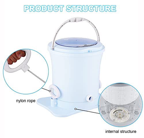 Manual Clothes Dryer Portable Mini Dryer Compact Spin Dryer Non electric Laundry Dryer for RV, Camping, School, Apartment, Dorm