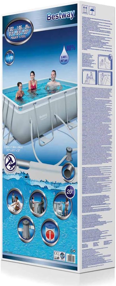 Bestway Power Steel Frame Square Pool Kit