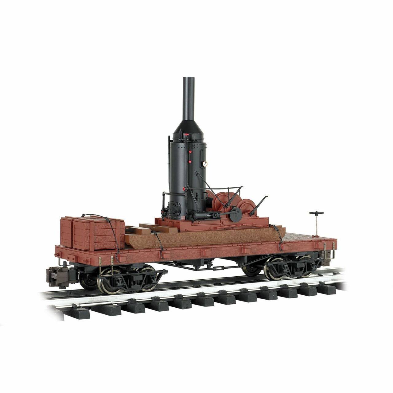 Bachmann G Log Skidder w-Crates on 20ft. Log Car
