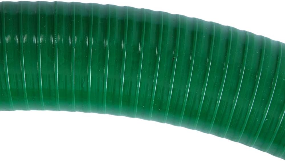 Suction Pump Water Hose with Pump Threads/Camlock - Made in the USA - White/Clear Trash Pump Hose - 2 x 20'