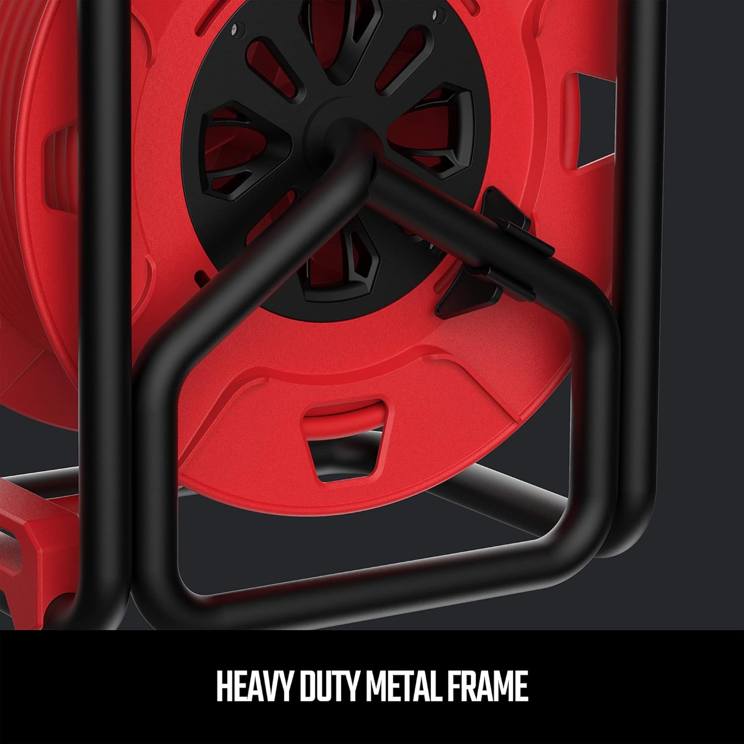 CRAFTSMAN Heavy Duty Retractable Extension Cord, 100 feet with 4 Outlets - 14AWG SJTW Cable - Outdoor Power Cord Reel