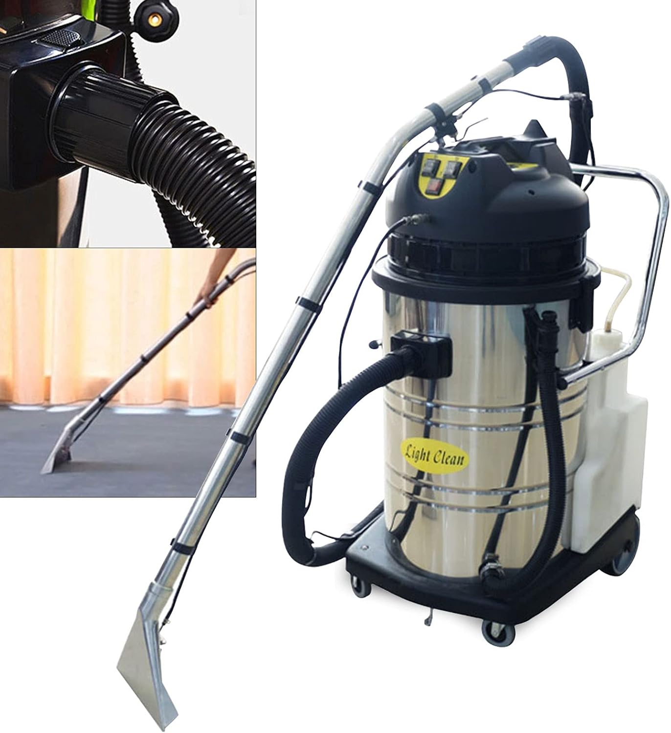 15.85Gal Commercial Carpet Cleaning Machine, 3 in 1 Portable Carpet Shampoo Machine,2210W Machine Extractor Vacuum Cleaner Machine for Sofa, Carpet, Shop