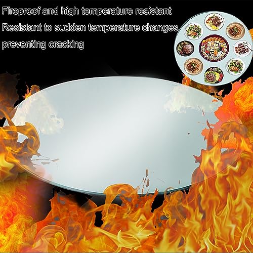 SAGIDAR Round Tempered Glass, Clear Table Top, Round Glass Table Top, Clear Glass High Gloss, Glass Tops for Dining Room Table, Clear Glass Easy to Clean, 19IN 24IN 28IN 32IN 39IN