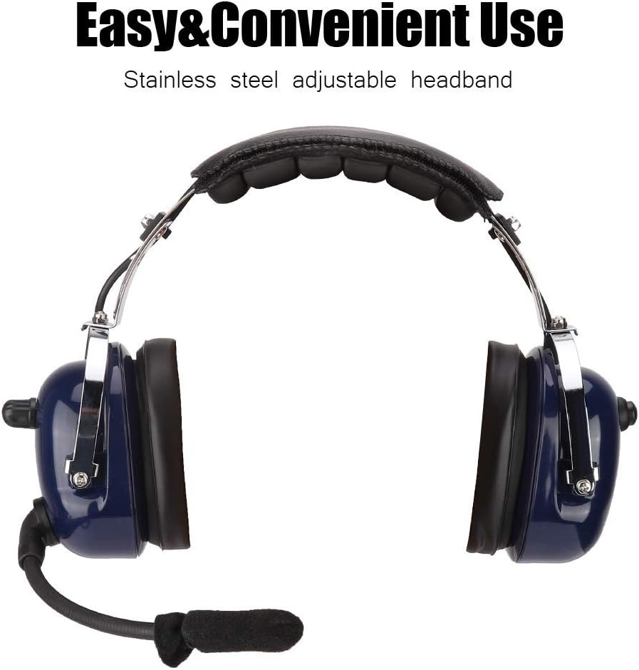 Aviation Headset, Noise Canceling Over Ear Headphones with Microphone, 3.5mm Noise Canceling Headset for Airplane Pilots.