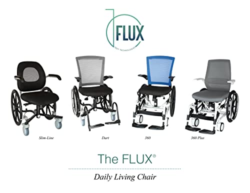 Daily Indoor Wheelchairs for Adults - Slim-Line Steel Narrow Wheelchair for Limited Spaces – 40lb Weight Adjustable Wheelchair – House Wheelchair w/Footplates, Handrings, & Push Handles