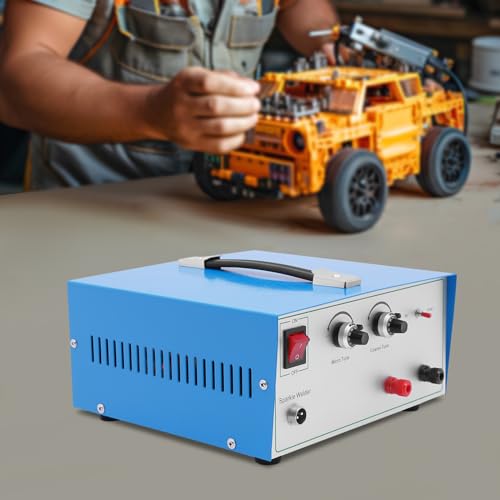 80A Pulse Spot Welder, 110V Jewelry Spot Welder, Gold Silver Jewelry Spot Welding Machine, Electric Soldering Machine With Foot Pedal, for Gold Silver Steel Jewelry Welding (Yellow)