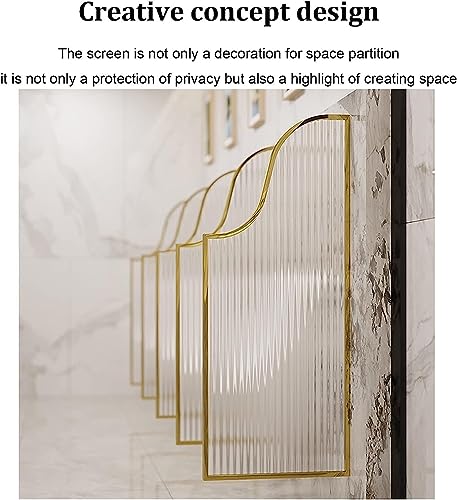 Urinal Screen Toilet Partition, Urinal Partition Wall-Mounted Men Urinal Privacy Screen, Translucent Glass Panels Partition Protection Screen (Bianco Partition*2)