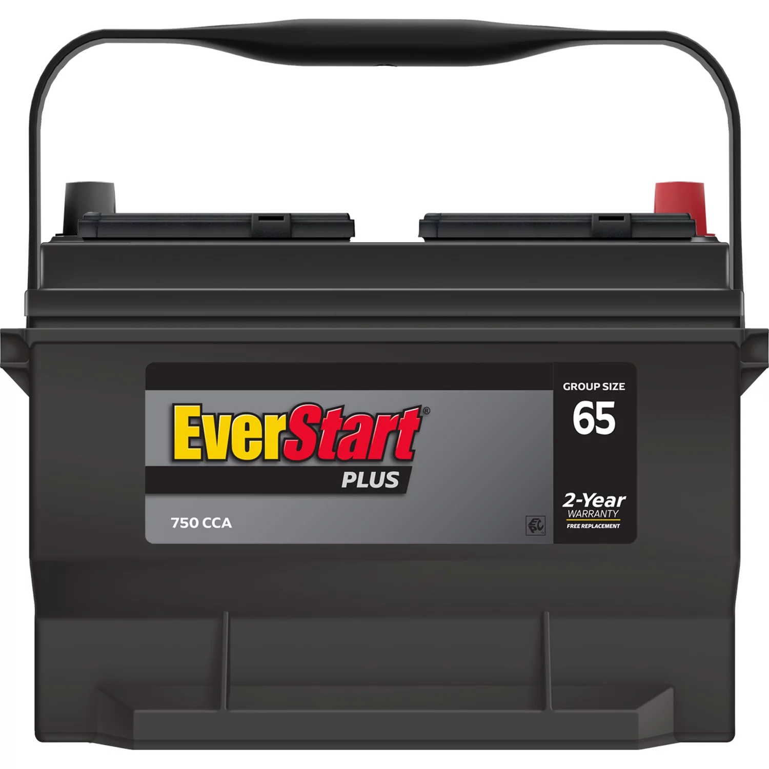 EverStart Plus Lead Acid Automotive Battery, Group Size 65 12 Volt, 750 CCA