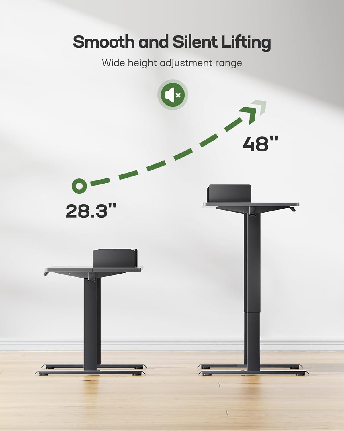 Electric Standing Desk with Dual Drawers, 55 x 24 Inches Height Adjustable Desk with Storage Shelf, Sit Stand Desk with 4 Memory Preset, 2 Storage Hooks, Ideal for Home Office, Black