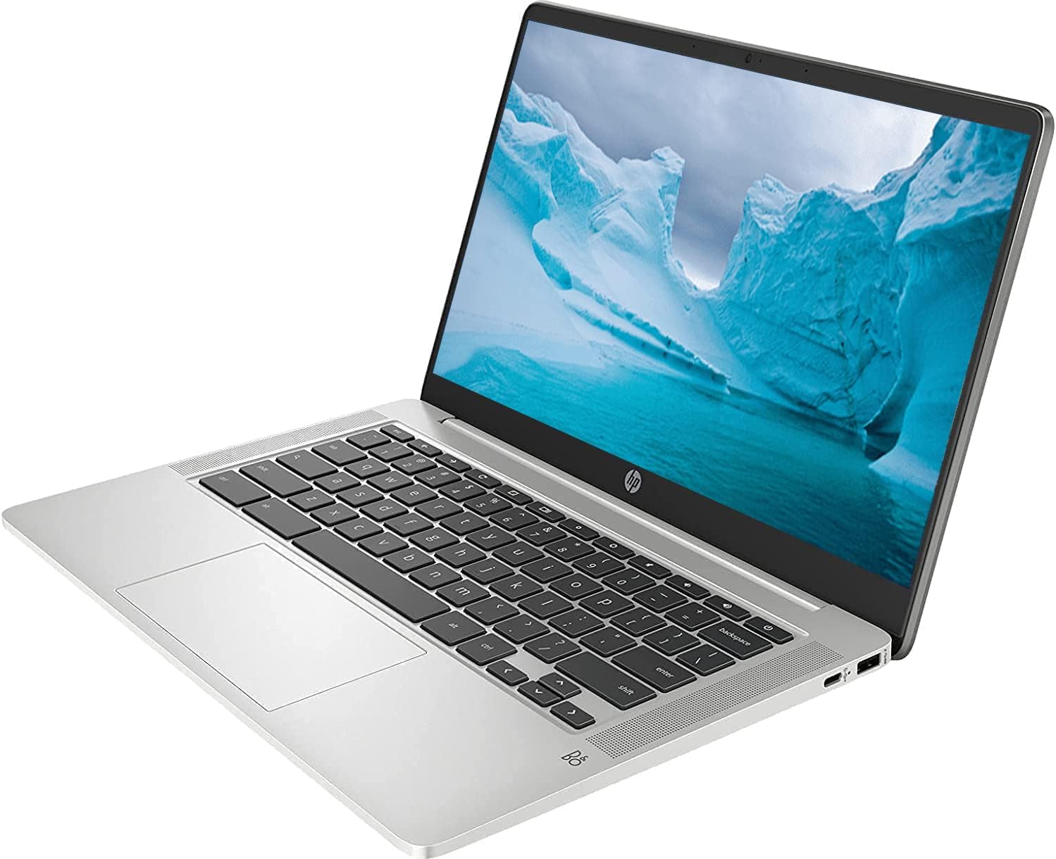 HP 2023 14" HD IPS Chromebook, Intel Pentium 4-Core Processor Up to 2.68GHz, 4GB Ram, 64GB SSD, Intel 4K Graphics, Super-Fast 6th Gen WiFi, Dale Silver, Chrome OS (Renewed)