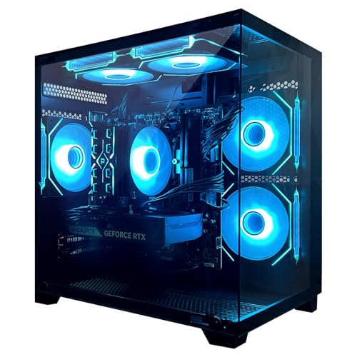 Gaming PC Desktop, Intel Core i5 14400F, RTX 4060, 32GB RAM, 1TB SSD, ARGB Fan, Tower Computer for Gaming and Office