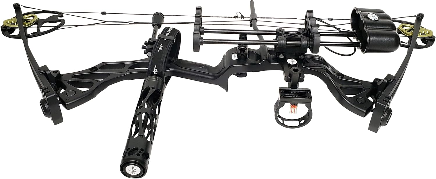 Southland Archery Supply SAS Outrage 70 Lbs 31'' ATA Compound Bow (Black Package Pro)