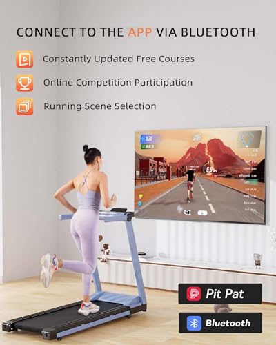 Folding Treadmill, 3.5HP Incline Treadmills for Home, Portable Treadmill with 350LBS Capacity, Compact Treading for Walking Jogging Running