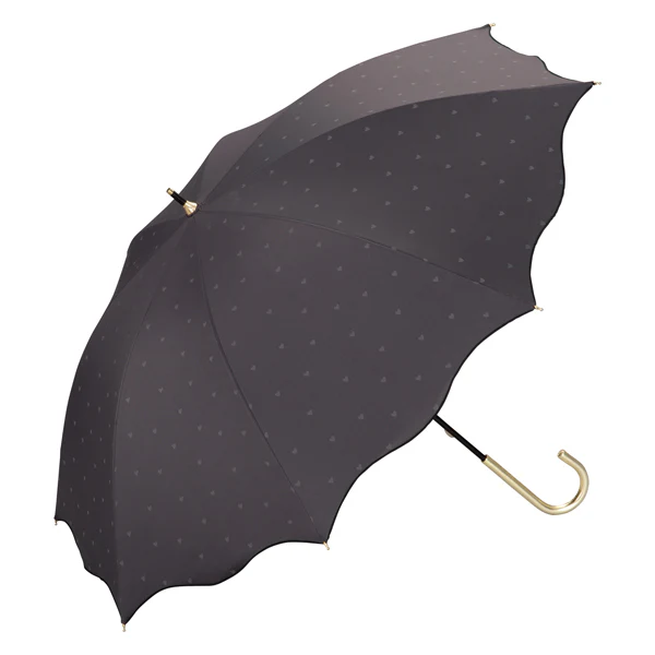 [Wpc. Official] Sun Umbrella Light Blocking Heart Mellow 50cm Complete Light Blocking Heat Insulation UV Cut Rain and Shine Dual Use Ladies Long Umbrella