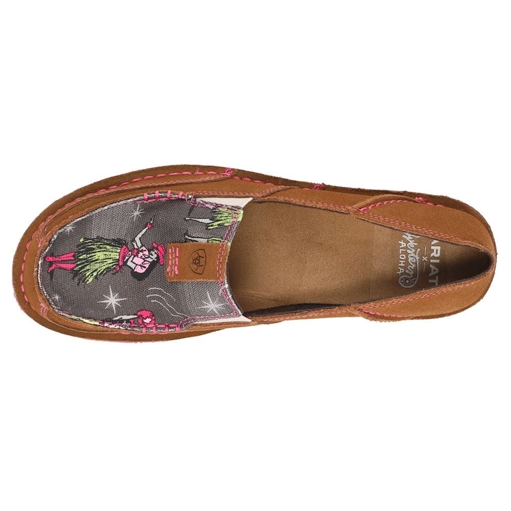 ARIAT Women's Cruiser Western Aloha Boat Shoe Walnut