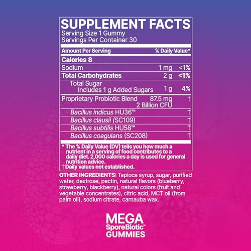 Microbiome Labs MegaSporeBiotic Probiotics for Digestive Health - Mens & Womens Probiotic Nutritional Supplements with Spore Based Bacillus Coagulans & Bacillus Subtilis for Gut Health (180 Capsules)