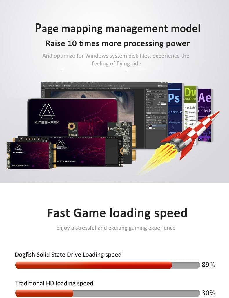 Kingshark SSD mSATA 1TB Internal Solid State Drive High Performance Hard Drive for Desktop Laptop SATA III 6Gb/s(1TB, MSATA)