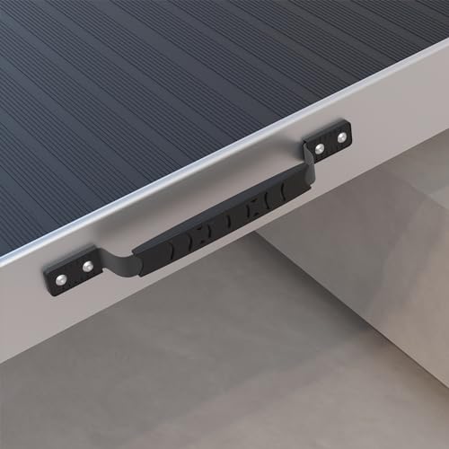 HOMCOM Wheelchair Ramp, 8FT Foldable Threshold Ramp, Aluminum Handicap Ramp with Non-Slip Surface, Transition Plates above and below for Home, Doorways, Steps, 600lbs Capacity