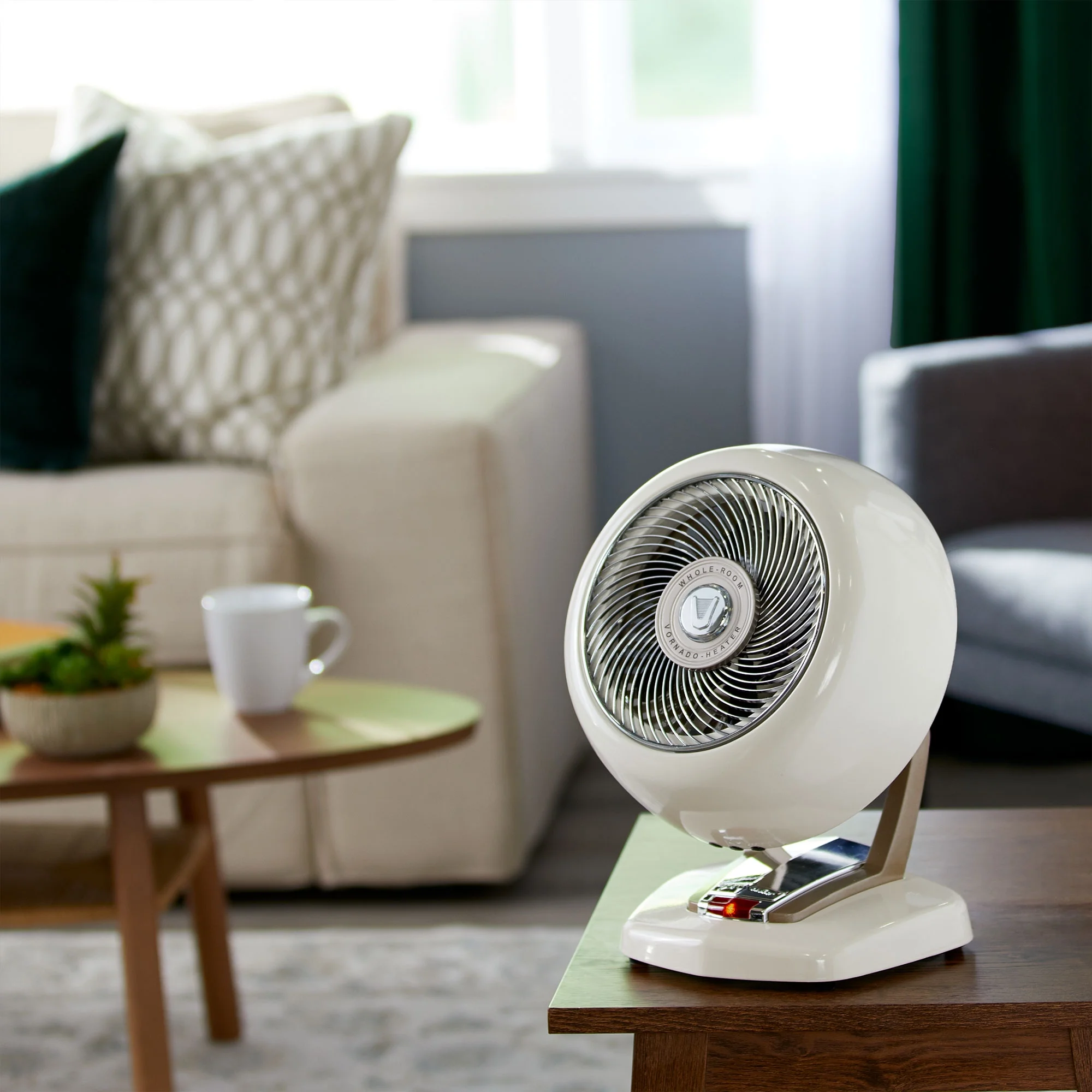 Vornado VHeat Whole Room Vintage Home Portable Electric Space Heater, White