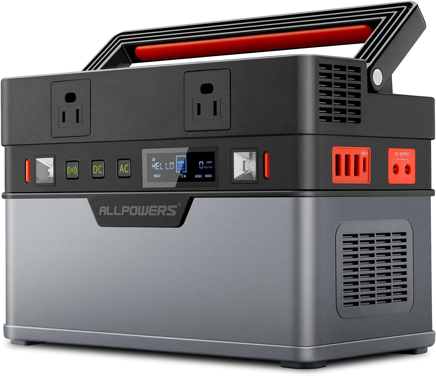 ALLPOWERS 500W Power Station with Solar Panel Included, 606Wh Solar Generator with Monocrystalline Portable Solar Panel 100W for Backup Battery Laptop Phone Camping RV Emergency