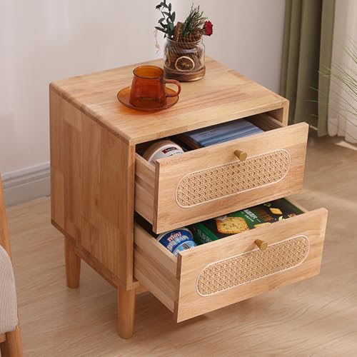 Bed Side Table/Night Stand, Nightstand, Nightstands with 2 Drawers, Small Nightstand for Bedroom, Small Spaces, College Dorm, Kids’ Room, Living Room(B)