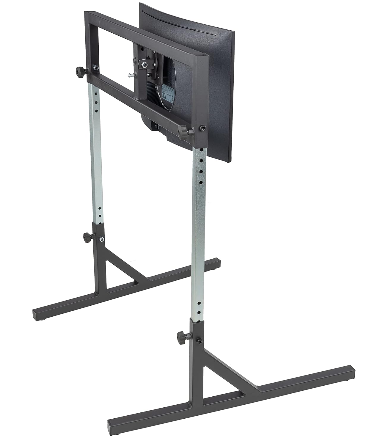 SimFab Triple Monitor Stand for Racing and Flight Simulators Model LD | Up to 100x100mm VESA Mount or M4/M5 Hardware (Triple Monitor Stand, Light Duty Mount Brackets)