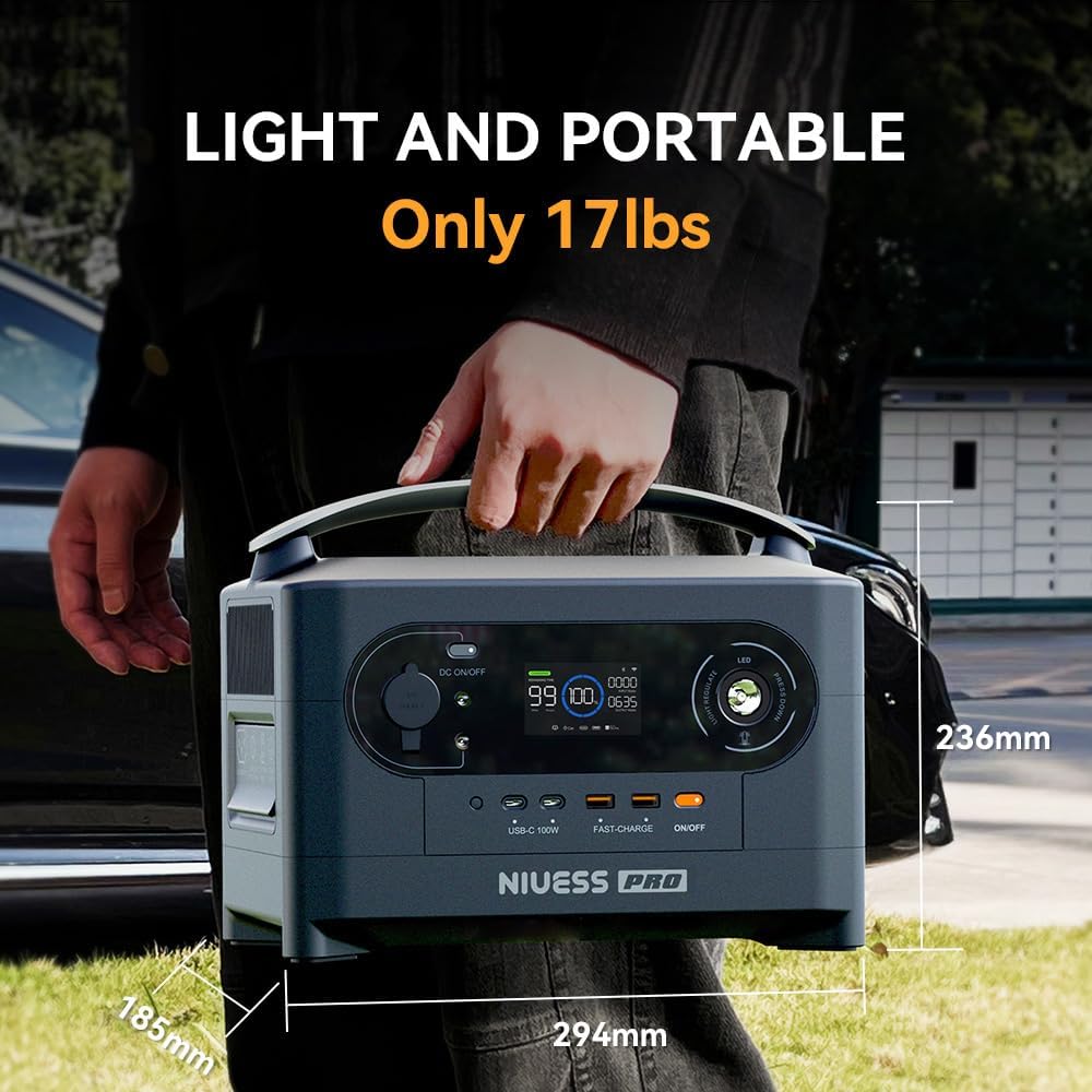 1800W Portable Power Station 720Wh Ternary Lithium Solar Generator Emergency ，For Home Backup, Outdoor RV/Van Camping
