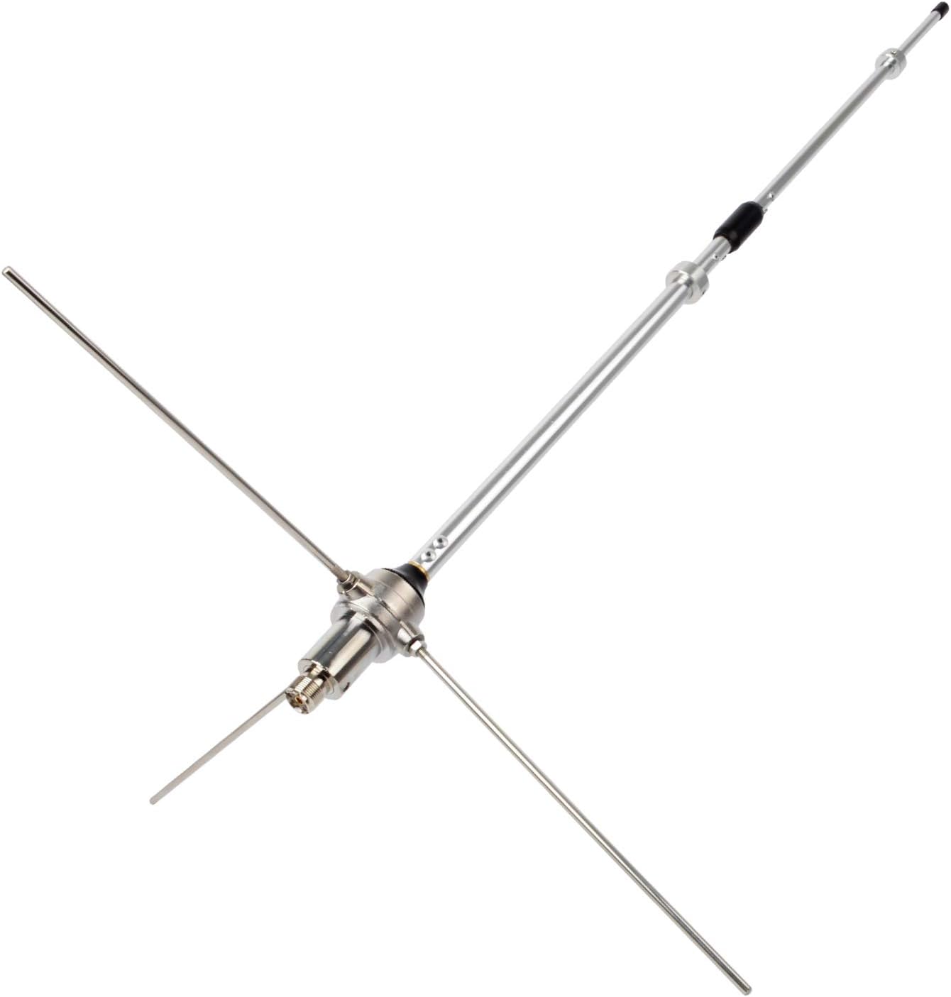 UAYESOK UHF Ham Amateur Base Station Antenna Tunable GMRS Vertical Base Antenna 70cm 390-470MHZ 100W 6.0dBi SO239 Connector for Device Repeater Ham Radio