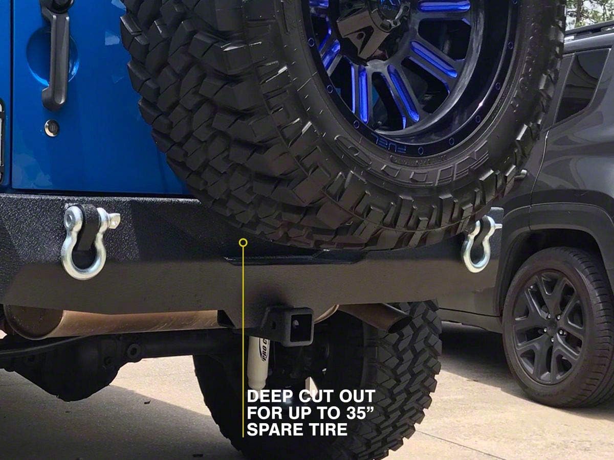 Barricade Trail Force HD Rear Bumper Compatible with 07-18 Jeep Wrangler JK