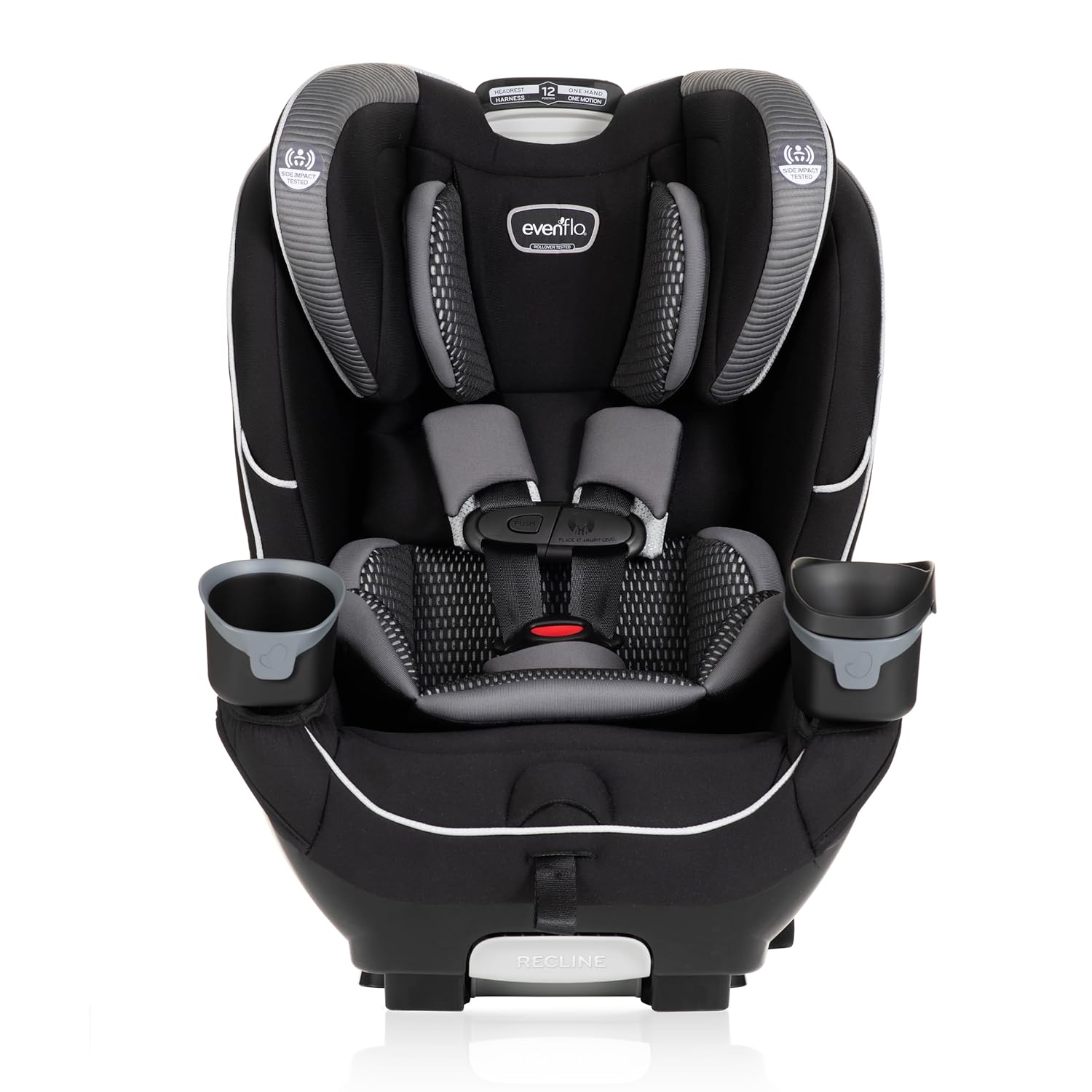 Evenflo EveryFit/All4One 3-in-1 Convertible Car Seat and Maestro Sport Forward Facing Booster Seat Bundle for Kids 2-8 Years Old