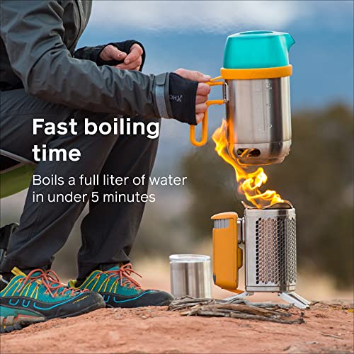 BioLite Campstove Campingkocher mit 2 Holzbrennern, Stromerzeugung und USB-Aufladung