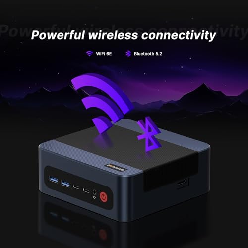 P4 Light Gaming Mini PC, Ryzen 7 5825U, 32GB RAM 1TB SSD, 11 Pro Triple 4K 60HZ Displays Desktop Computers, Support PS3 Emulator Micro PC, HDMI+DP+Type-C, WiFi 6E, BT5.2, Dual 2.5GbE LAN
