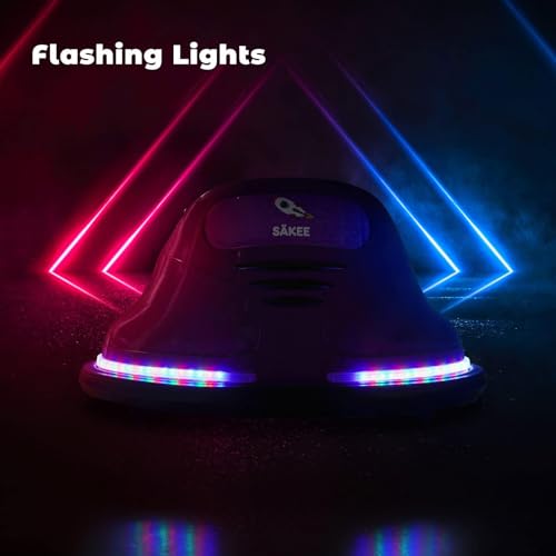 Bumper Car for Kids 12V with Remote Control Flashing Lights Music DIY Stickers for 1.5+ Baby Toddlers Children Electric Ride on Cars Vehicle Toys 66 LBS Weight Capacity, Passed ASTM Test (Purple)