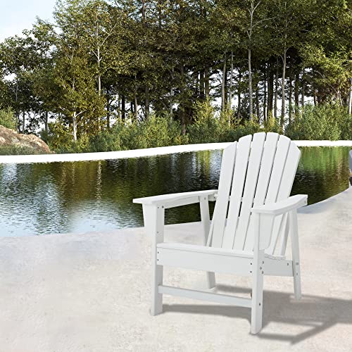 Adirondack Chairs, HDPE All-Weather Adirondack Chair, Fire Pit Chairs (Traditional) (1, Red)