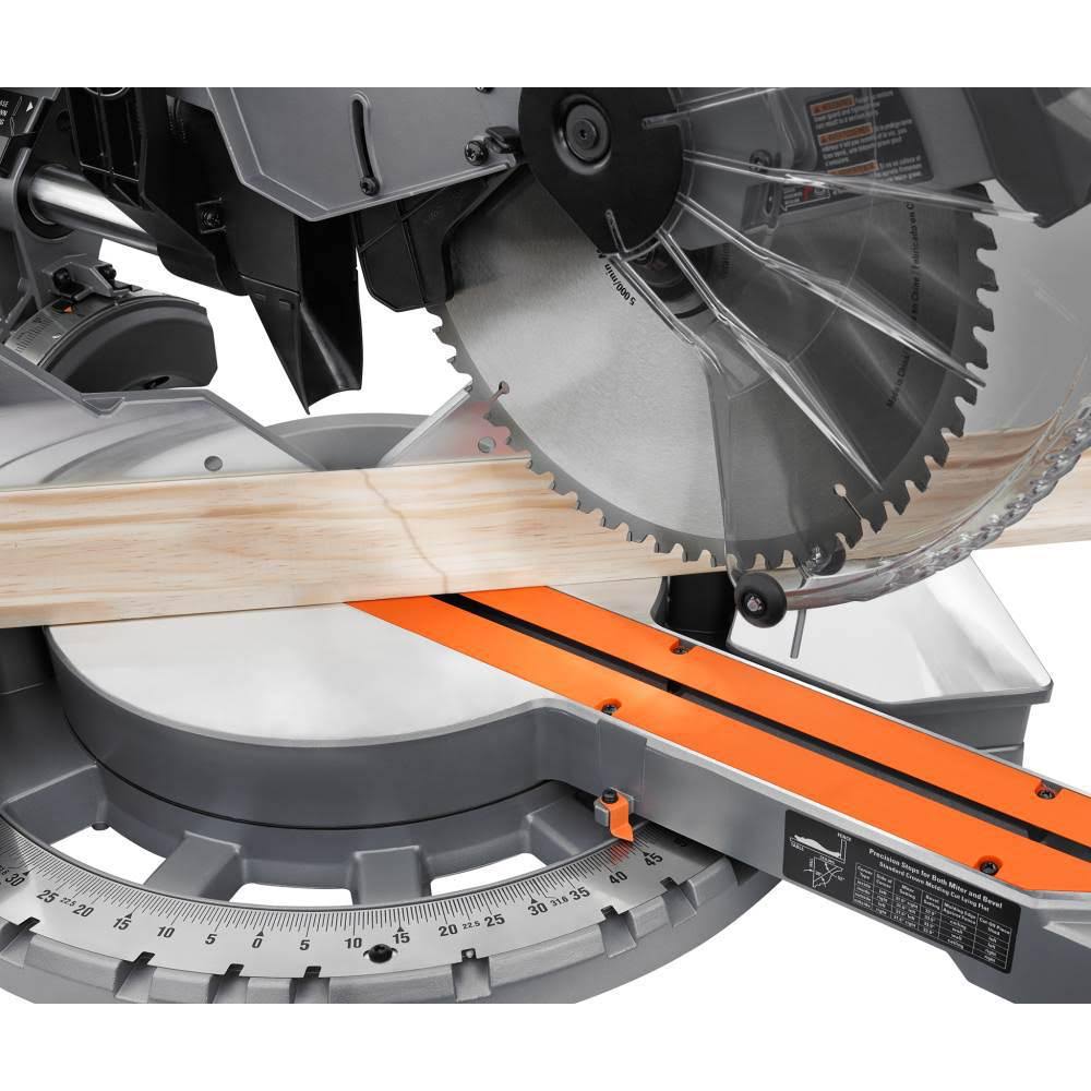 Ridgid 15 Amp Corded 12 in. Dual Bevel Sliding Miter Saw with 70 Deg. Miter Capacity and LED Cut Line Indicator R4222