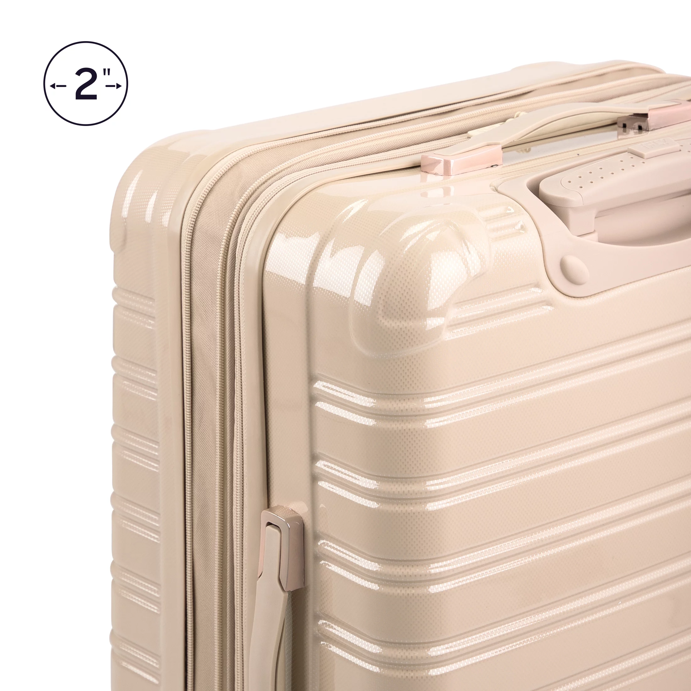 iFLY Hardside Fibertech Luggage 28" Checked Luggage, Champagne
