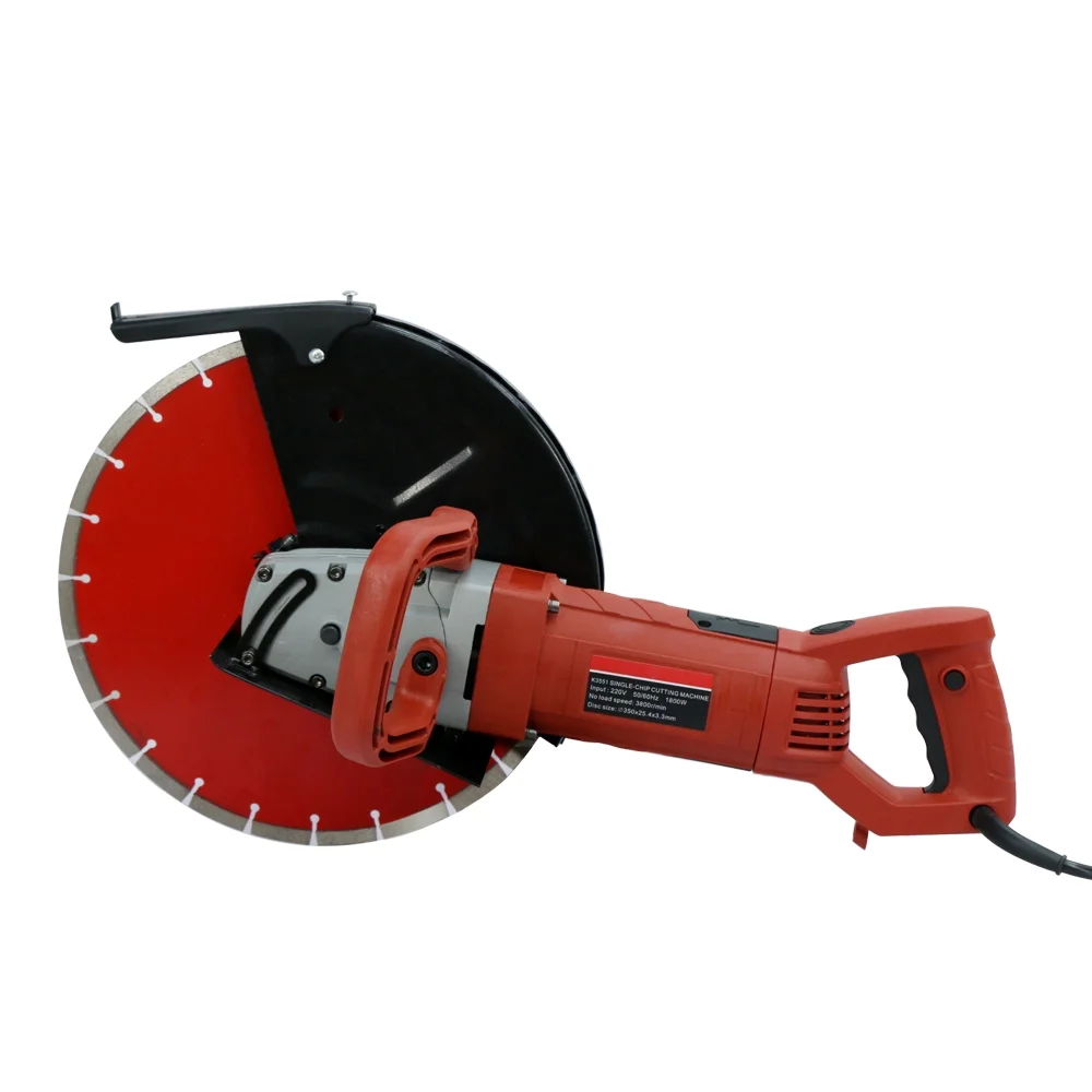 14” 18Amp Electric Concrete Saw Wet Dry Circular Saw Cutter with Water Pump & Blade for Brick, Wood, Metal, Reinforced Concrete, Porcelain