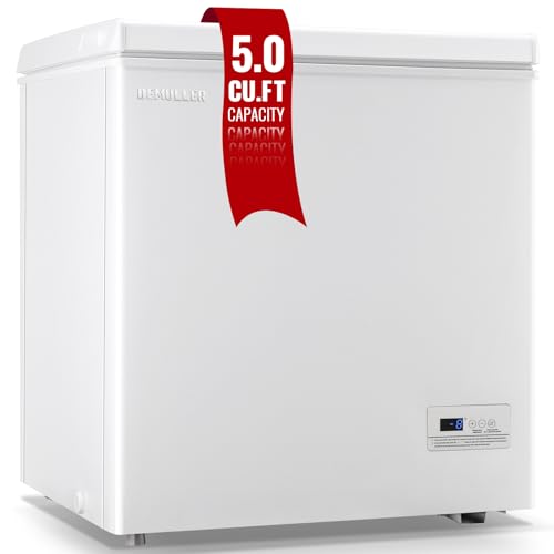 DEMULLER Chest Deep Freezer Top Open Door Freezer with eletronic panle(accruate to 1℉) Freestanding Freezer with TWO Storage Baskets Great for Kitchen Office Dorm