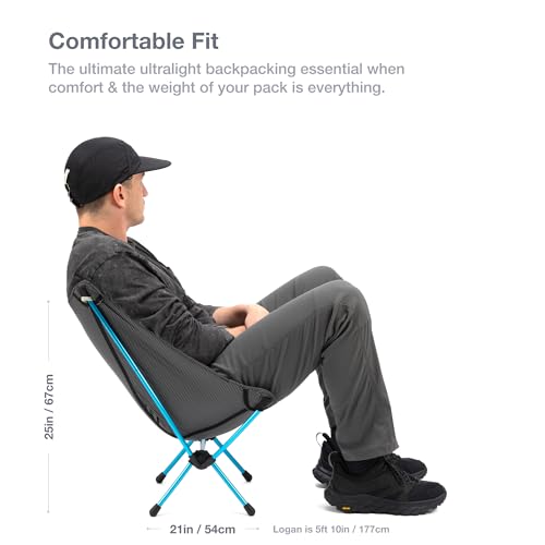Helinox Chair Zero Ultralight Compact Backpacking Chair, Chair Zero Large, Black