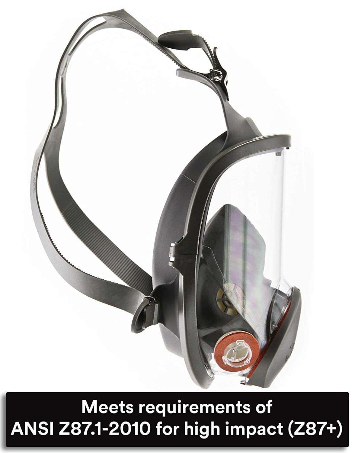 3M Safety 142-6800 Safety Reusable Full Face Mask Respirator, Grey, Medium